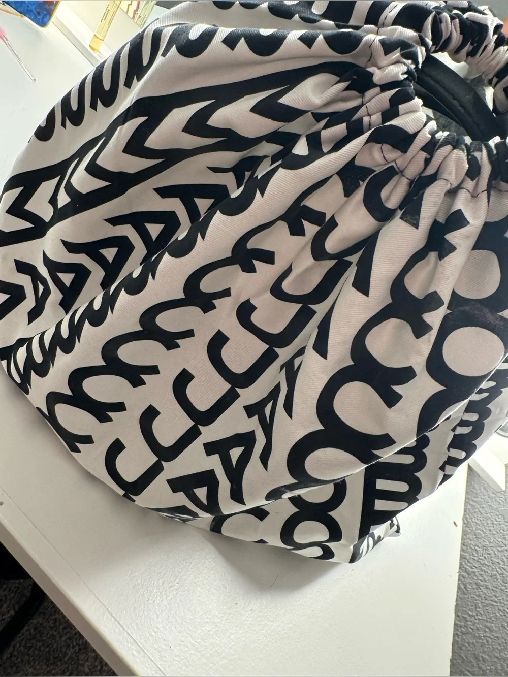 Marc Jacobs Black Pebbled Leather Tote Bag
